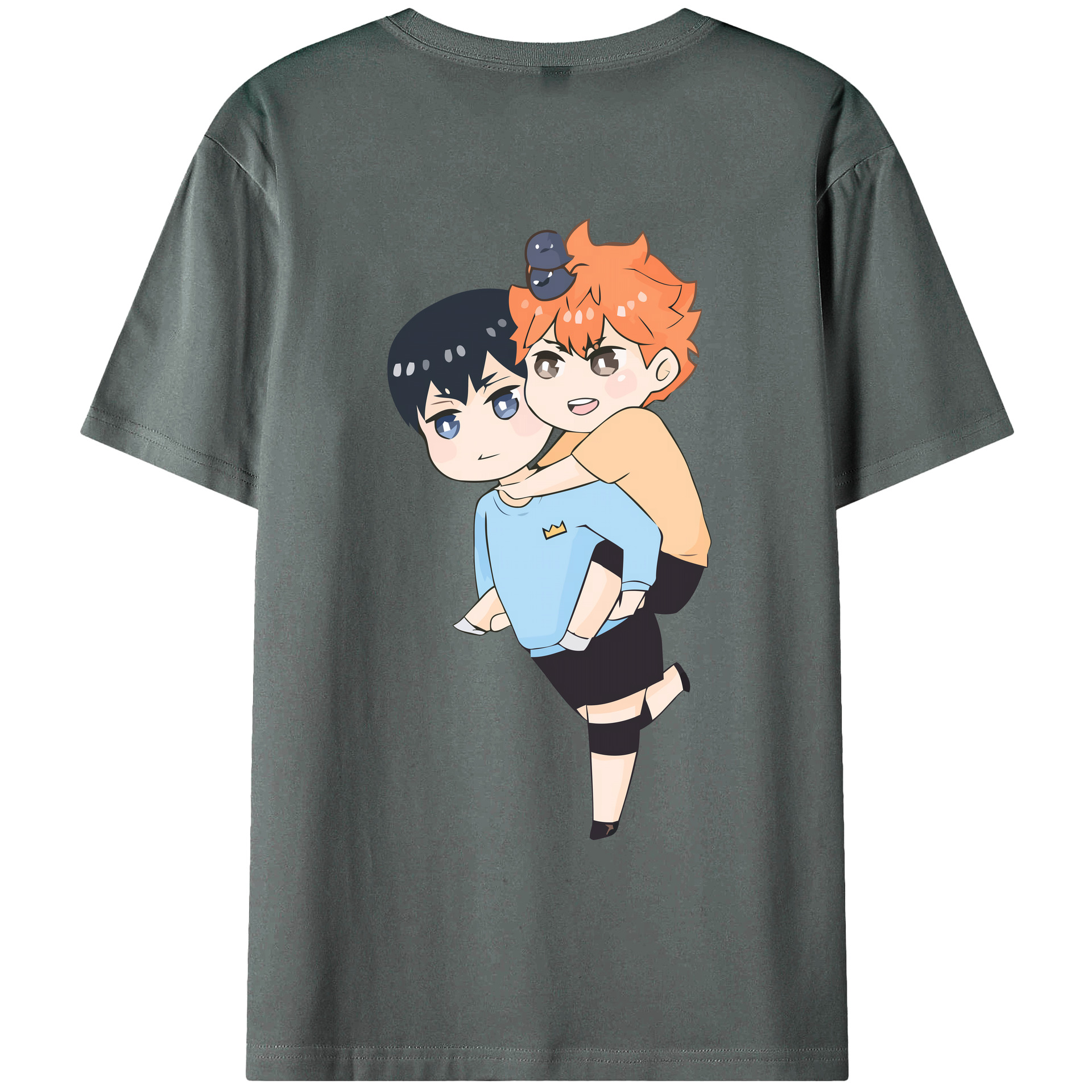 （画像用） ハイキュー!! Haikyu!! 綿100％ メンズ半袖Tシャツ（バックプリント） 通気性